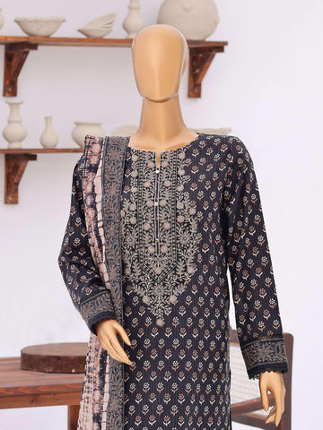 Premium Daily Wear by HZ Textiles | Embroidered Lawn 3 Piece Unstitched Suit D-8