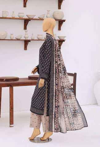 Premium Daily Wear by HZ Textiles | Embroidered Lawn 3 Piece Unstitched Suit D-8