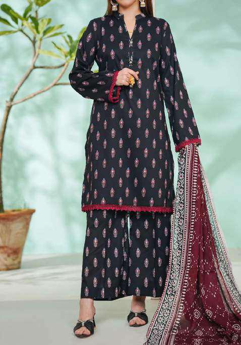 VS DAMAN Exclusive Printed Lawn Unstitched 3 Piece Suit D-17