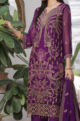 PARISHAY 3 PIECE  LUXURY EMB CHIFFON BY SOGHAT D-05