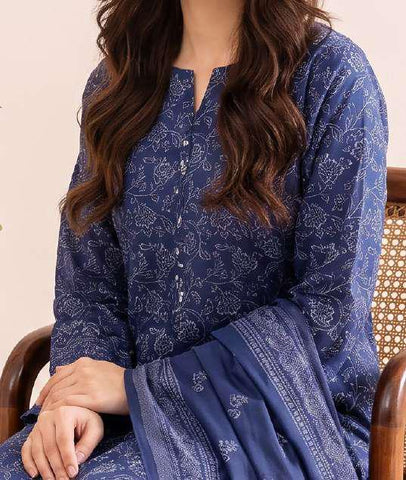 VS Textiles Pashmina Dhanak Printed Unstitched 3 Piece Suit D-11
