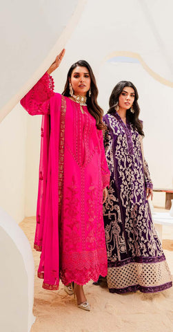 Sejal Luxury Chiffon Collection - BEETROOT PURPLE (QS23-503)