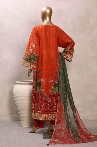 Sadabahar Printed Chamti Cotton | 3 Piece Stitched Kaftan Suit D-1