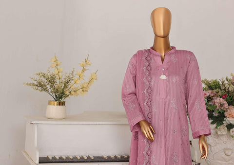 Mayaar by HZ Textiles | Embroidered 3 Piece Unstitched Suit D-11