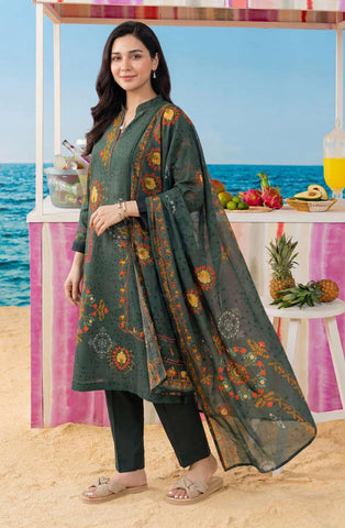 ZELINA by Tawakkal Fabrics | Digital Printed Lawn 3 Piece Unstitched Suit D-6