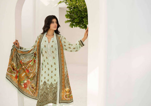 RESHAM LINEN PRINT DROP I COLL BY FIRDOUS D-08
