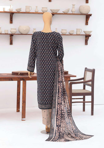 Premium Daily Wear by HZ Textiles | Embroidered Lawn 3 Piece Unstitched Suit D-8