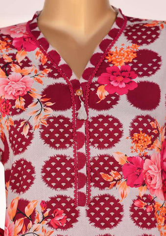 HZ Linen Wintery Printed Unstitched 3 Piece Suit D-6