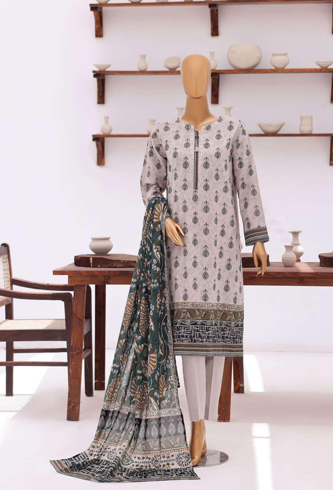 Platinum Jaipuri Prints by HZ Textiles | Digital Printed Lawn 3 Piece Unstitched Suit D-9