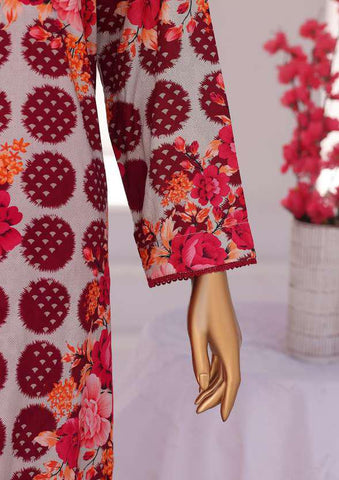 HZ Linen Wintery Printed Unstitched 3 Piece Suit D-6