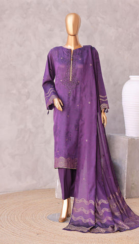 Valencia by HZ Textiles | Jacquard Embroidered 3 Piece Unstitched Suit D-3