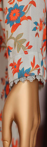 HZ Viscose Twill Printed Unstitched 3 Piece Suit D-7