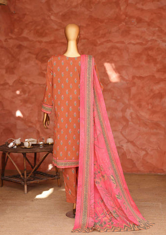 Elegant by HZ Textiles | Embroidered 3 Piece Unstitched Lawn Suit D-5