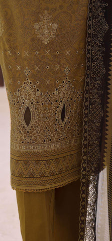 Venice by HZ Textiles | Premium Embroidered Cotton Lawn 3 Piece Unstitched Suit D-4