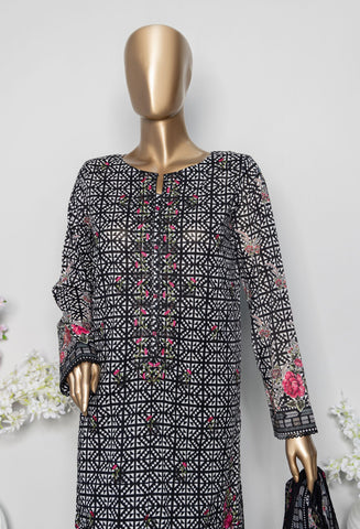 Emb Lawn Shirt Bamber Chiffon Cutwork Dupatta Un-Stitched 3Pcs D-917