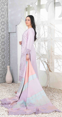 Mabel Un Stitched 3 Pcs Zari Line Emb Fancy Lawn Coll-2025 D 1025