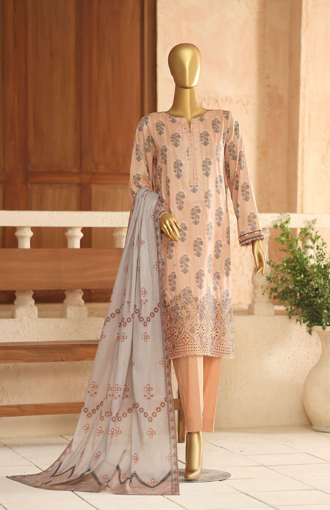 ASASA by HZ Textiles | Digital Printed Embroidered 3 Piece Unstitched Lawn Suit D-7