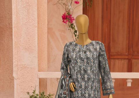 ASASA by HZ Textiles | Digital Printed Embroidered 3 Piece Unstitched Lawn Suit D-10