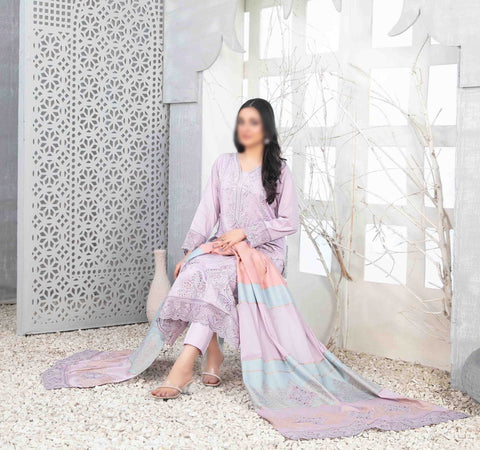 Mabel Un Stitched 3 Pcs Zari Line Emb Fancy Lawn Coll-2025 D 1025