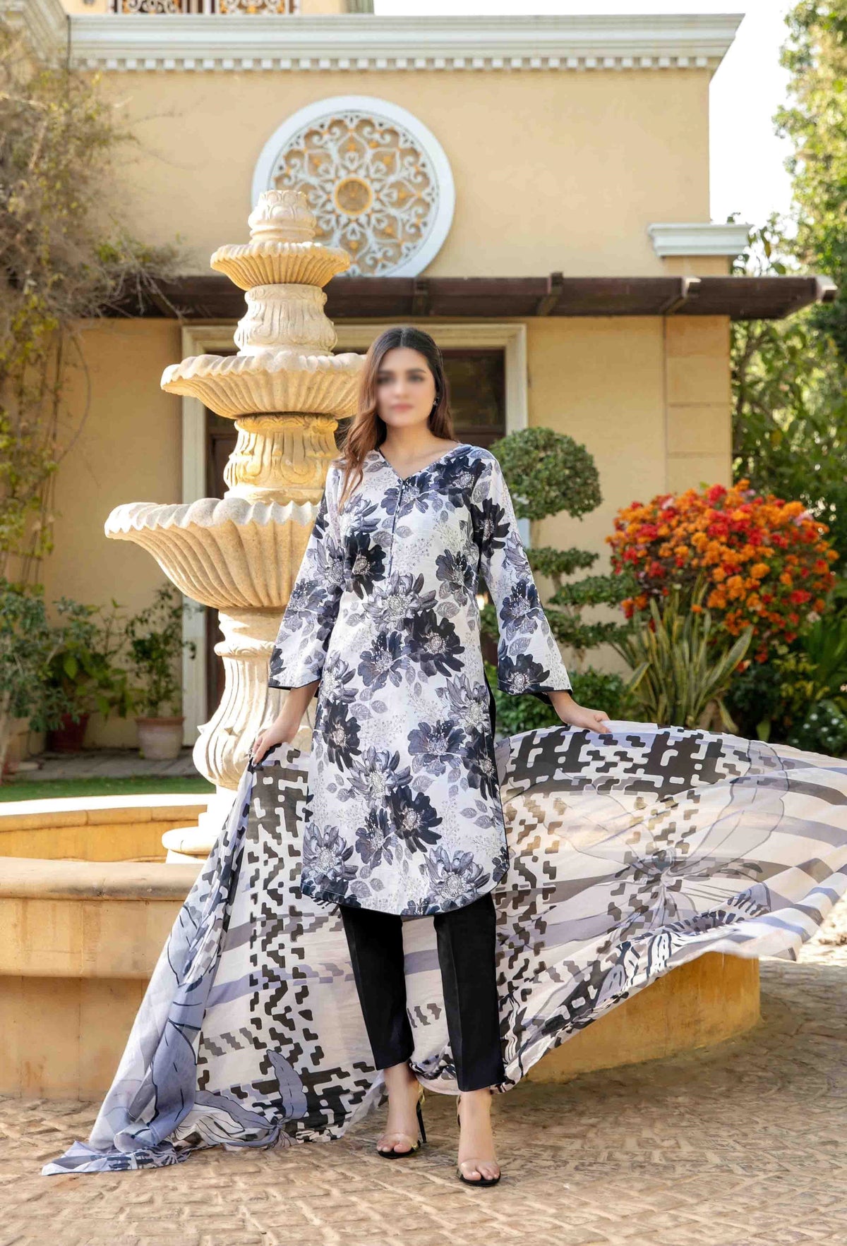 Naimal Lawn Slub Digital Print Vol-2 By Tawakkal D-08