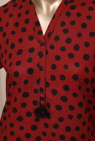 Sadabahar Printed Khaddar Stitched 3 Piece Suit D-1