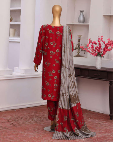 HZ Viscose Twill Printed Unstitched 3 Piece Suit D-8