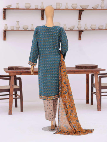 Premium Daily Wear by HZ Textiles | Embroidered Lawn 3 Piece Unstitched Suit D-10