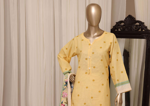 Sadabahar Printed Khaddar Stitched 3 Piece Suit D-2