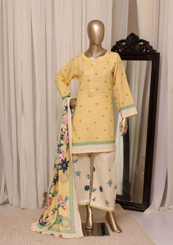 Sadabahar Printed Khaddar Stitched 3 Piece Suit D-2