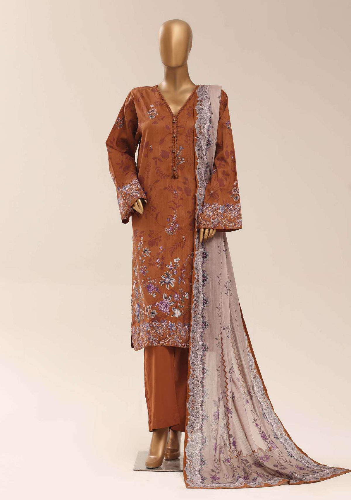 Sadabahar Printed Lawn Vol-12 | Printed Lawn 3 Piece Stitched Suit D-6