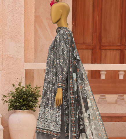 ASASA by HZ Textiles | Digital Printed Embroidered 3 Piece Unstitched Lawn Suit D-10