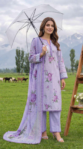 Colors by AlZohaib | Digital Printed 3 Piece Unstitched Lawn Suit D-6
