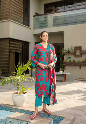 Zumra Lawn Slub Digital Print Vol-02 By Tawakkal D-06