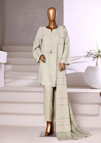 Sadabahar Vybe Emb Dhanak Stitched 3 Piece Suit D-2