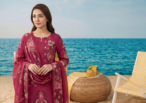ZELINA by Tawakkal Fabrics | Digital Printed Lawn 3 Piece Unstitched Suit D-7