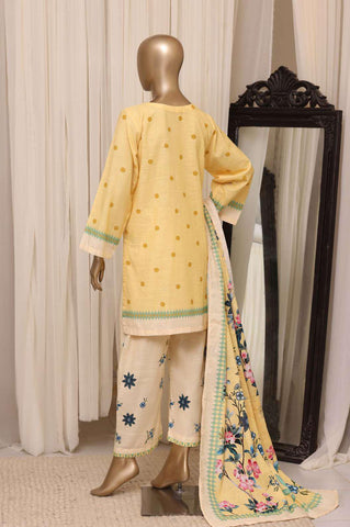Sadabahar Printed Khaddar Stitched 3 Piece Suit D-2