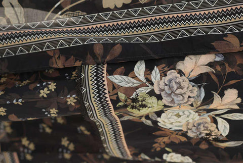 Elegant by HZ Textiles | Embroidered 3 Piece Unstitched Lawn Suit D-9
