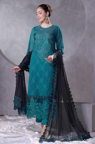 MANAAR LUXURY HANDWORK CHIFFON COLL BY SOGHAT D-09