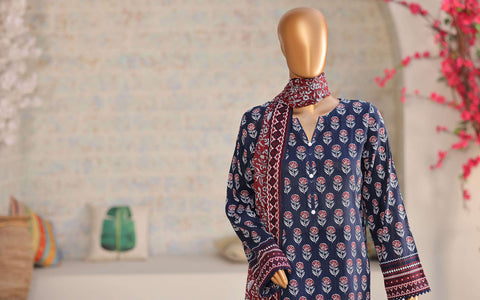 Nayab by HZ Textiles | Printed Lawn 3 Piece Unstitched Suit D-10