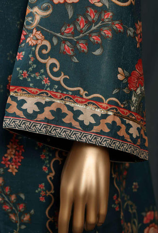 Sadabahar Printed Chamti Cotton | 3 Piece Stitched Kaftan Suit D-3
