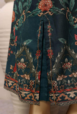 Sadabahar Printed Chamti Cotton | 3 Piece Stitched Kaftan Suit D-3