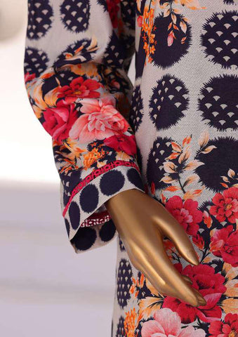 HZ Linen Wintery Printed Unstitched 3 Piece Suit D-8