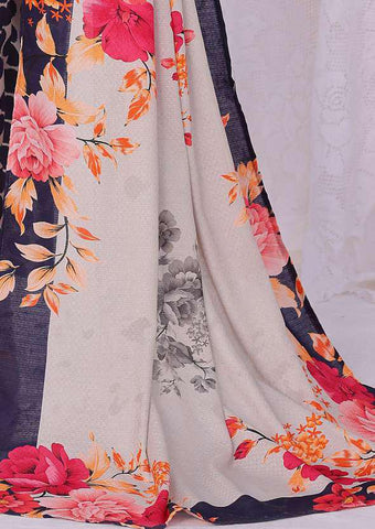 HZ Linen Wintery Printed Unstitched 3 Piece Suit D-8