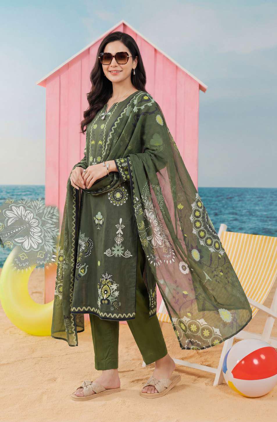 ZELINA by Tawakkal Fabrics | Digital Printed Lawn 3 Piece Unstitched Suit D-8