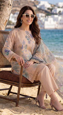 Colors by AlZohaib vol-2 | Digital Printed Lawn 3 Piece Unstitched Suit D-6