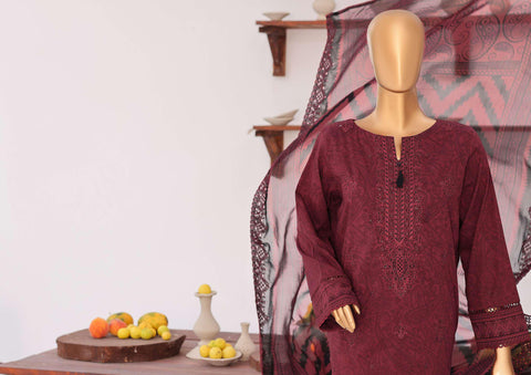 Venice by HZ Textiles | Premium Embroidered Cotton Lawn 3 Piece Unstitched Suit D-6