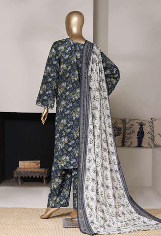 Bin Saeed Printed Stitch Lawn 2026 | 3 Piece Stitched Suit D-6