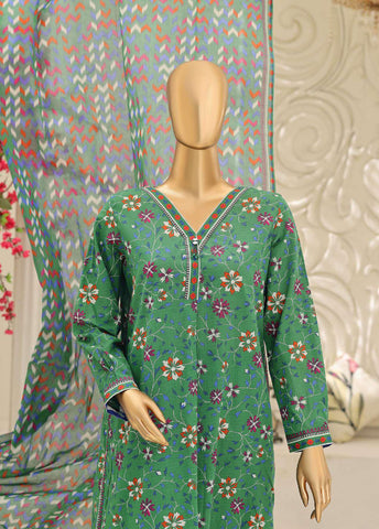 Summer Shades by HZ Textiles | Printed 3 Piece Unstitched Lawn Suit D-9