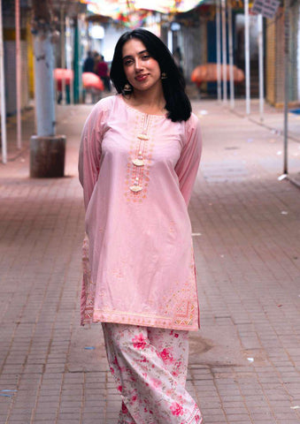 RANG 2 Piece Stitched Embroidered Cotton Suit D-1
