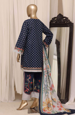 Sadabahar Printed Khaddar Stitched 3 Piece Suit D-3
